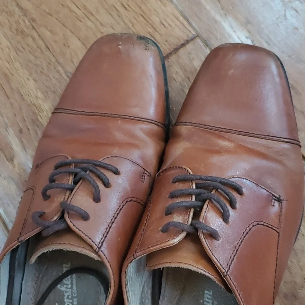 Florsheim brown leather oxford lace up loafers